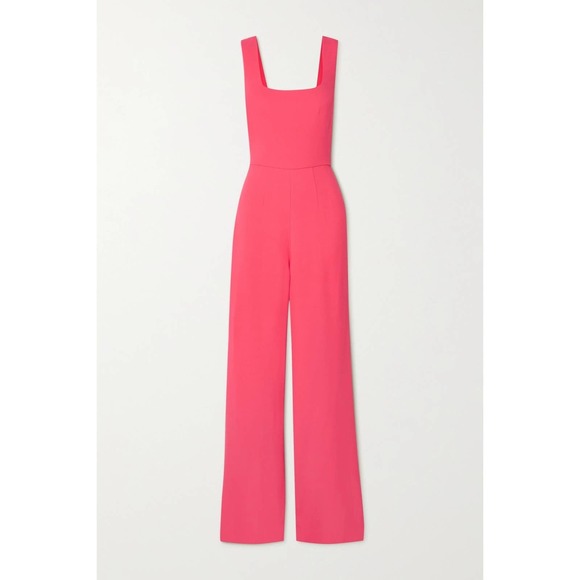 Saloni Coral Crepe Jumpsuit - Picture 2 of 7